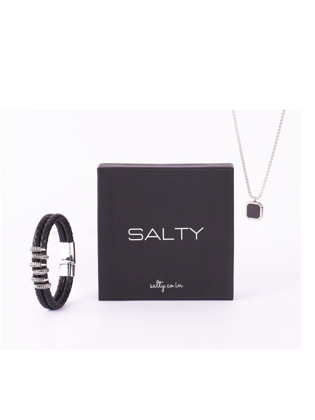 SALTY Midnight Charisma Chain & Crown Line Clawed Bracelet Jewellery Set