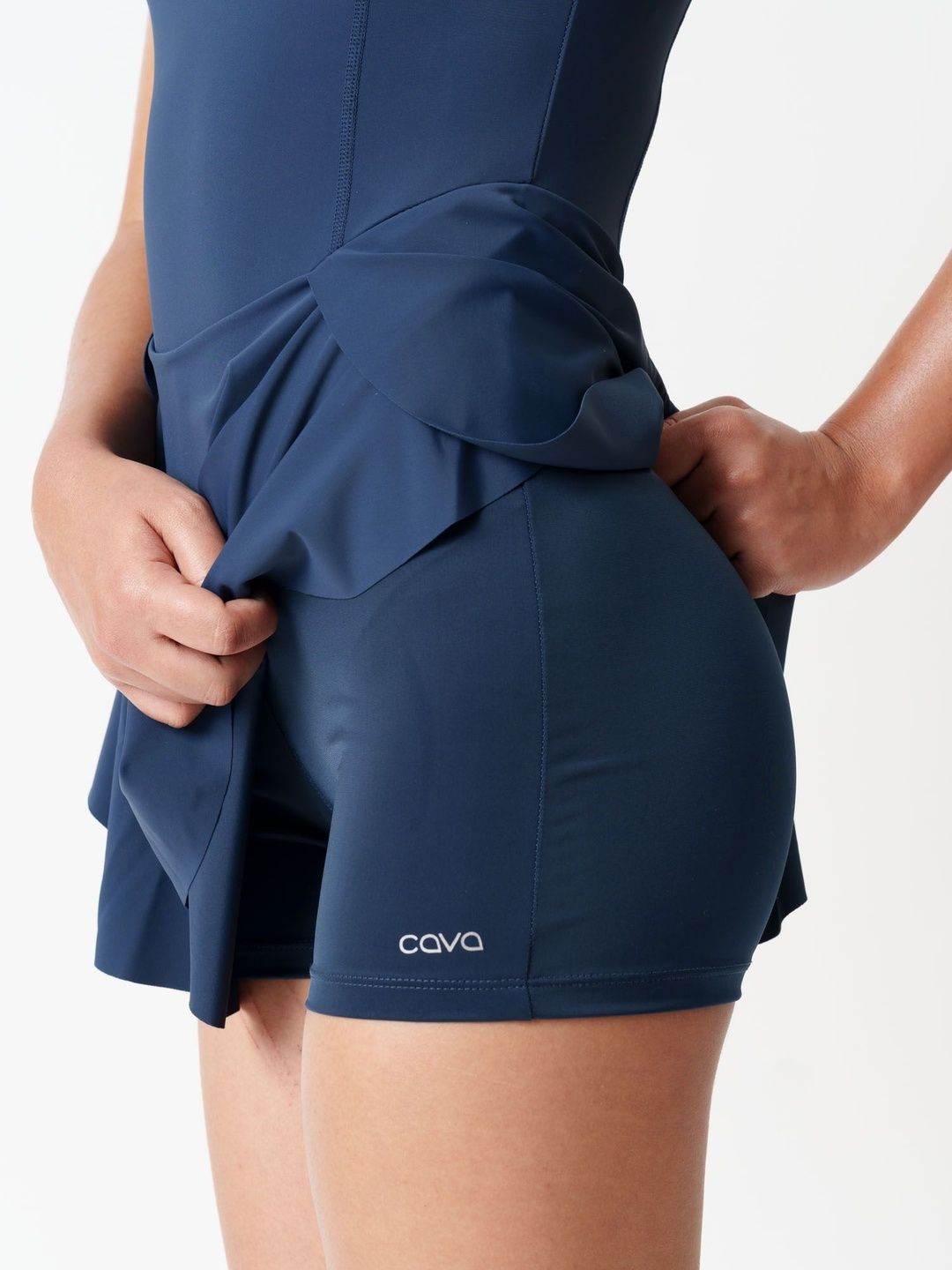 Navy Swirl Swim Dress