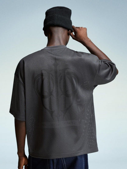 Short-sleeved mesh T-shirt