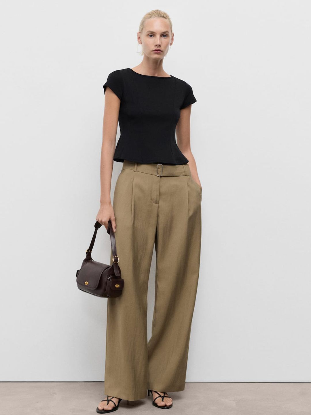 Ribbed Paneled A-line Top