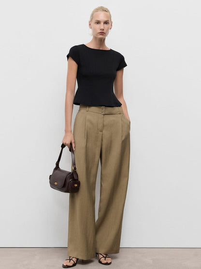 Ribbed Paneled A-line Top