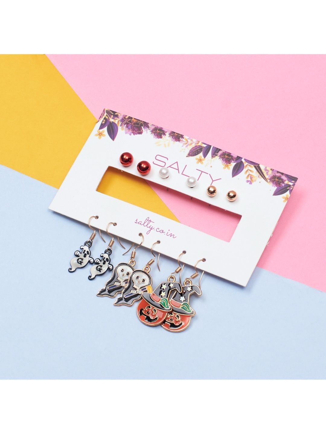 SALTY Set Of 6 Nevermore Nights Earrings & Bracelet Jewellery Set
