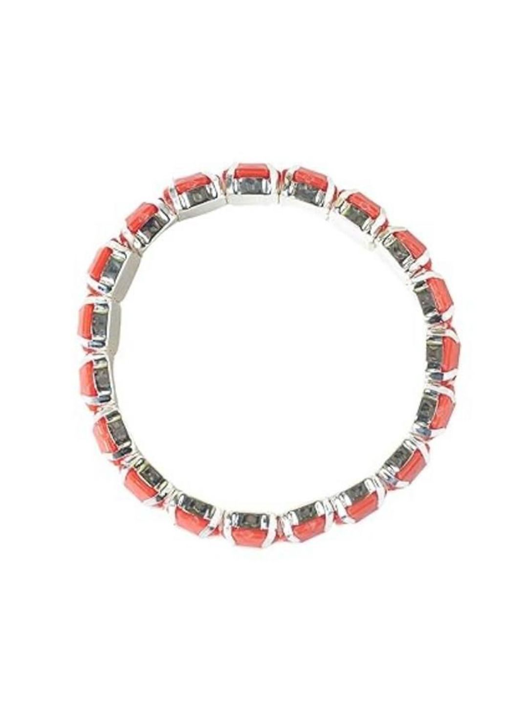 SALTY Women Stainless Steel Artificial Stones Studded Wraparound Bracelet