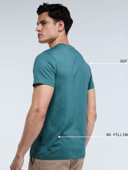 Men Pine Supima Crew Neck Relaxed Fit T-Shirt