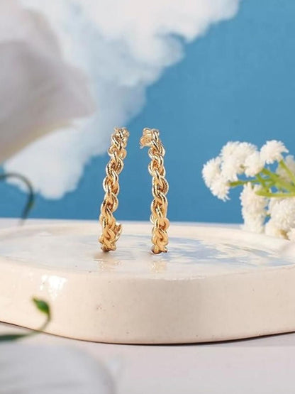 SALTY Rollin Gold-Plated Hoop Earrings