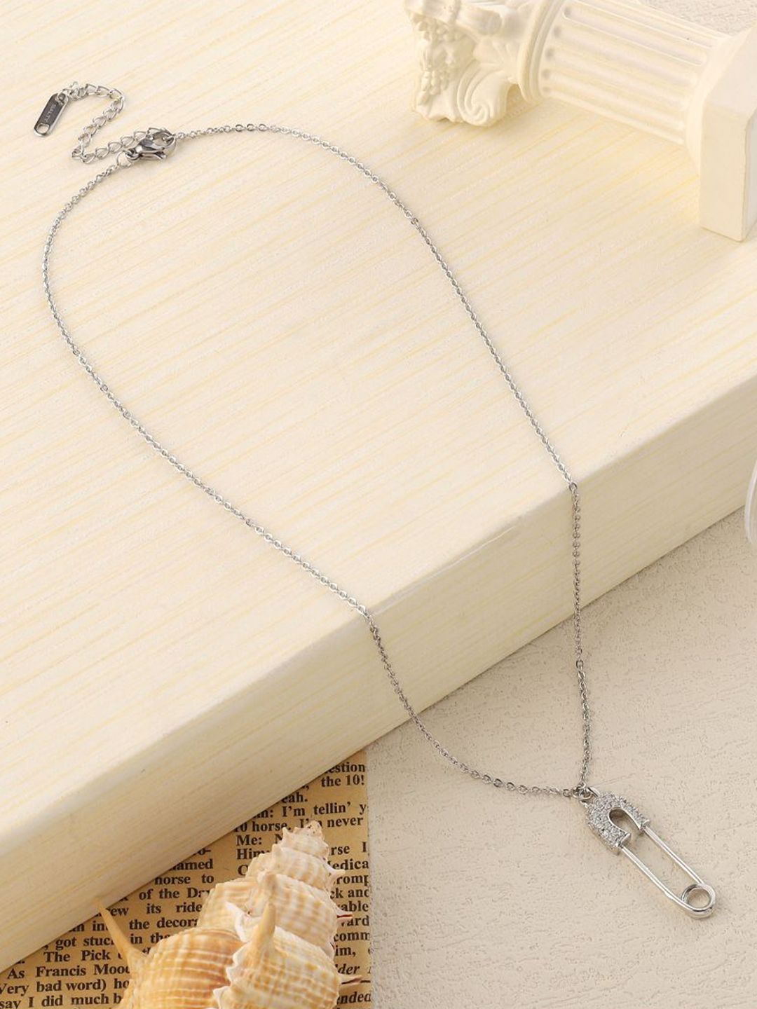 SALTY Eowyn Butterfly Stone Studded Pendant With Chain