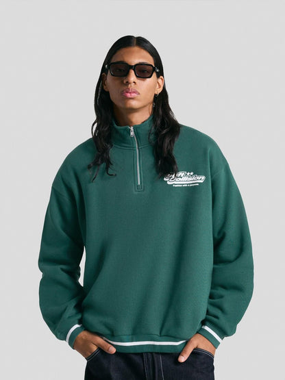 Printed quarter-zip sweatshirt