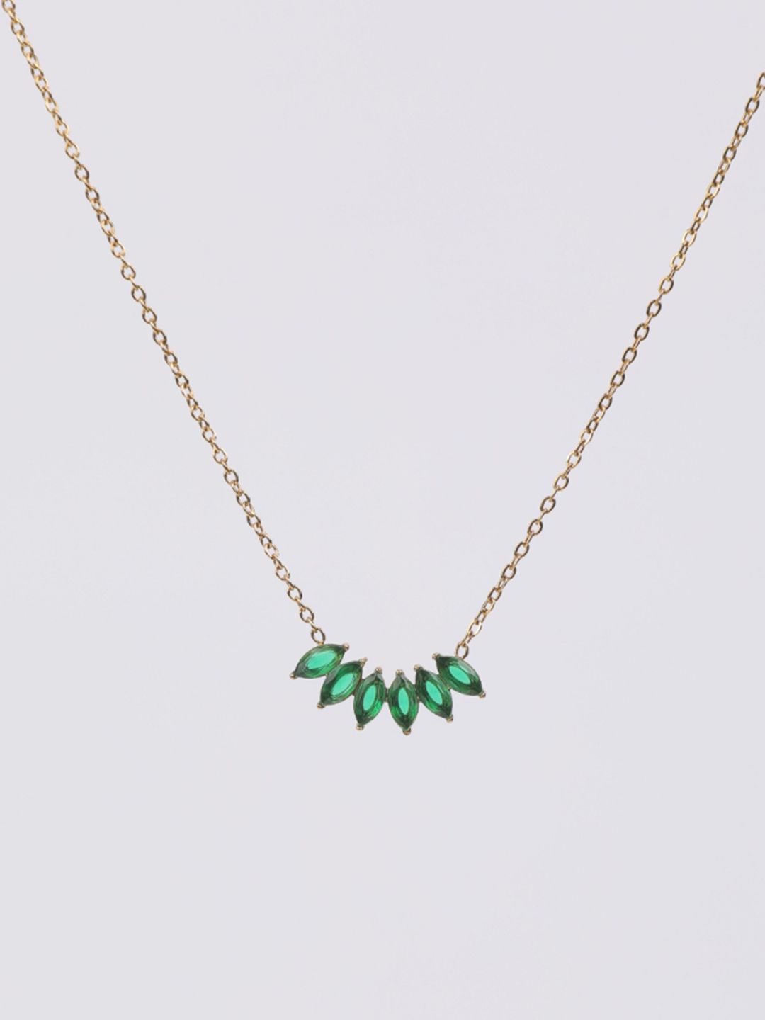 SALTY Stainless Steel Artificial Stones Studded Chain