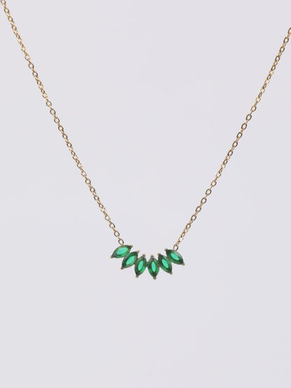 SALTY Stainless Steel Artificial Stones Studded Chain