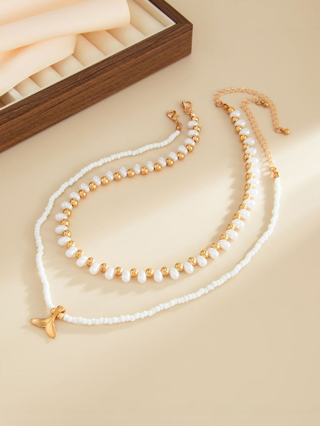 Gold-Plated Enamelled Necklace