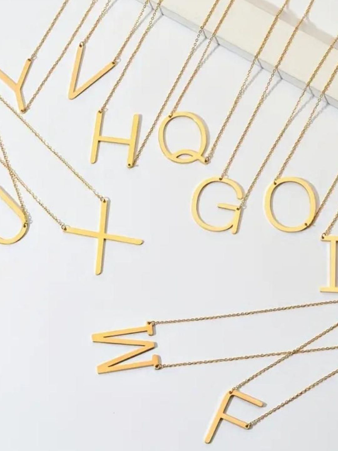 SALTY Stainless Steel Chic Alphabet Golden Chain