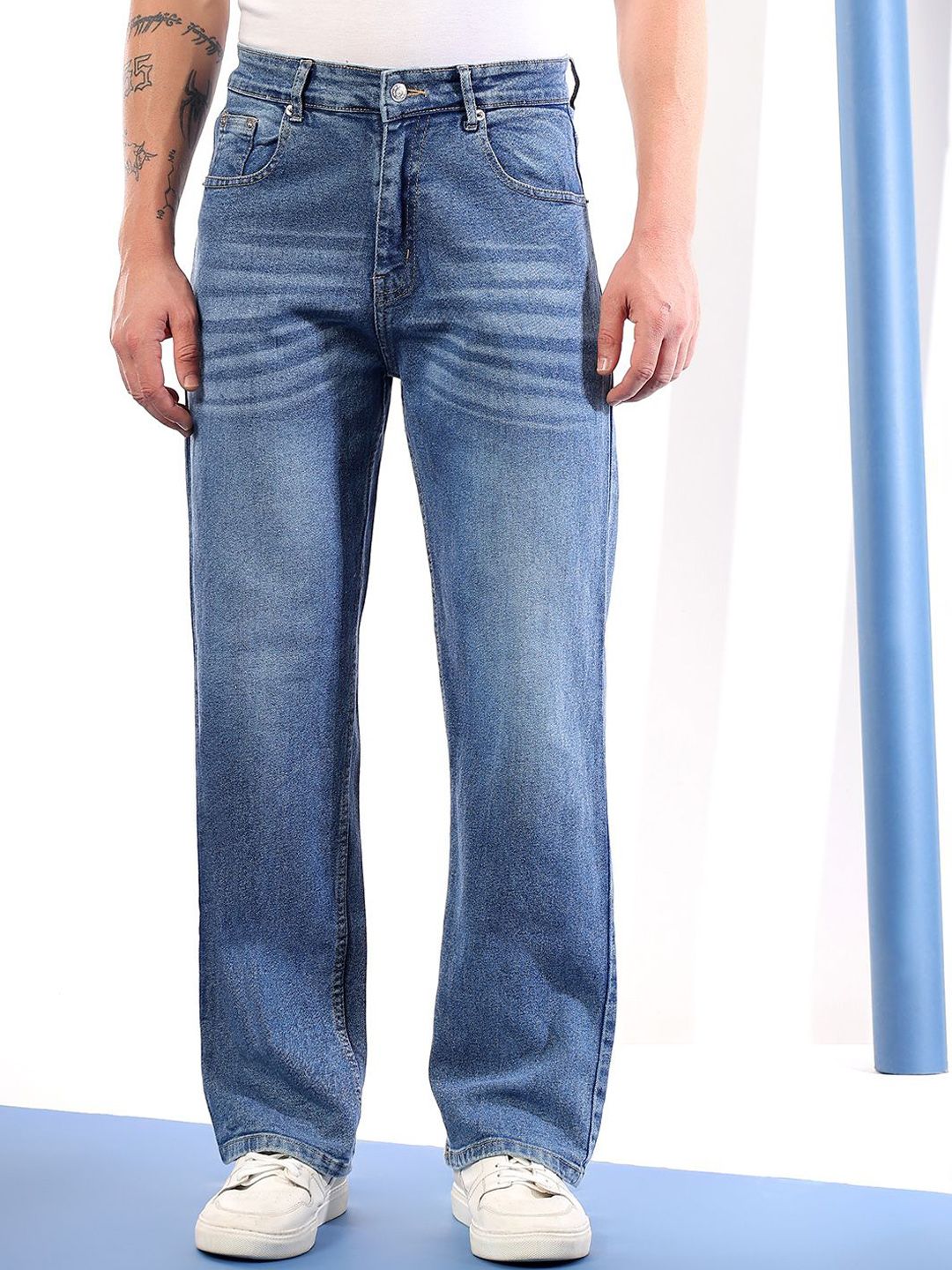 Men Comfort Regular Fit Mid-Rise Stretchable Jeans