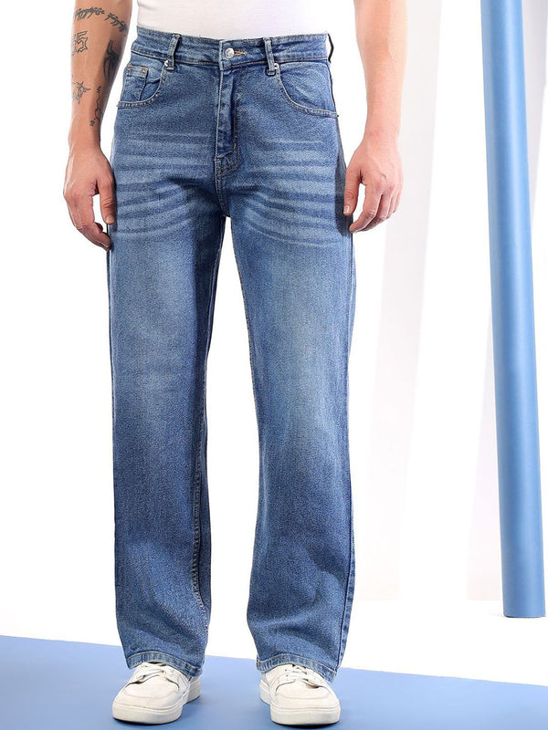 Men Comfort Regular Fit Mid-Rise Stretchable Jeans