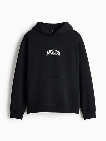Relaxed Fit Printed Hoodie