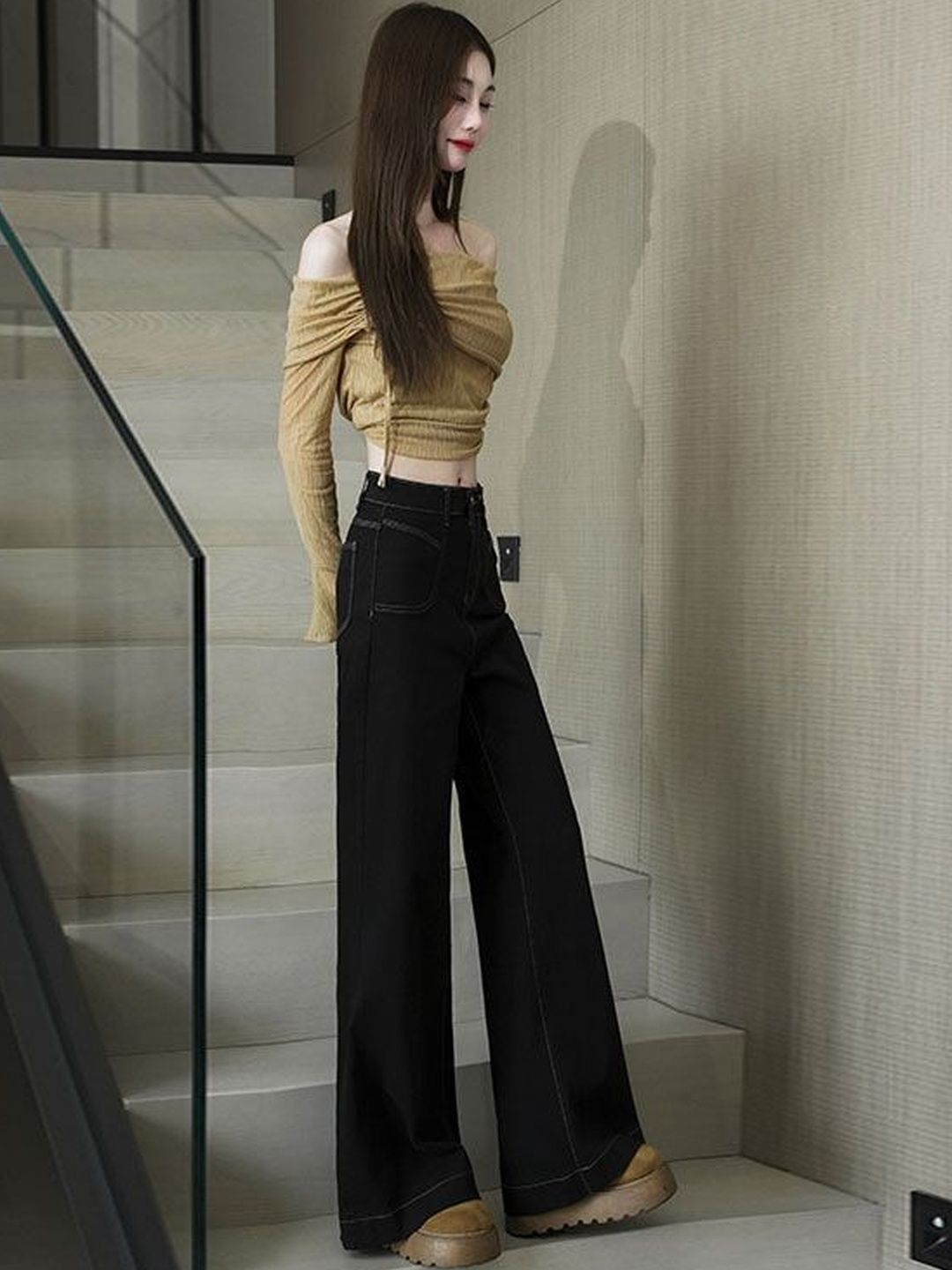 Women Bootcut High-Rise Light Fade Jeans
