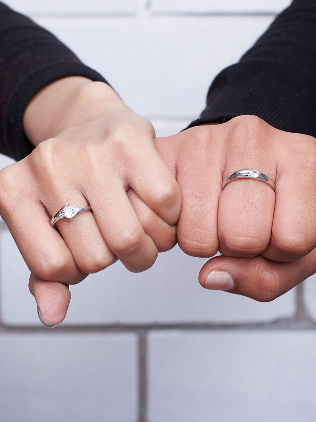 SALTY Pack of 2 Women Crystal Bliss Delicate Ring