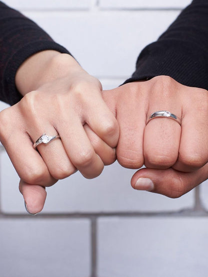 SALTY Pack of 2 Women Crystal Bliss Delicate Ring