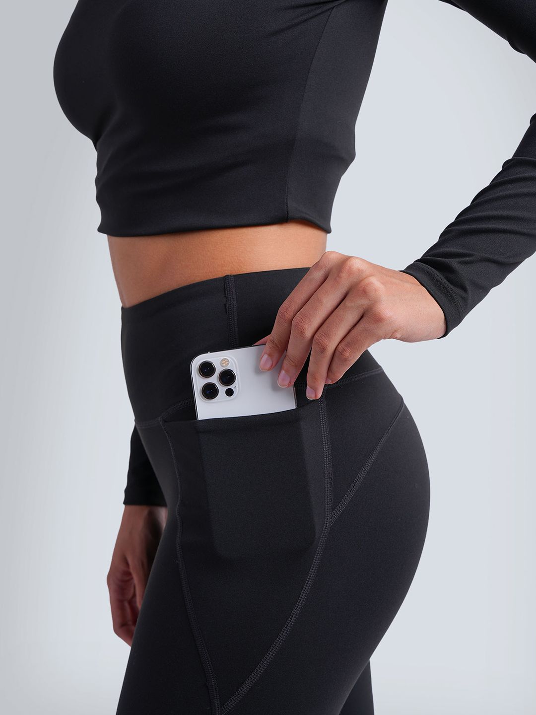 Black Petite Sculpt Bootcut Leggings
