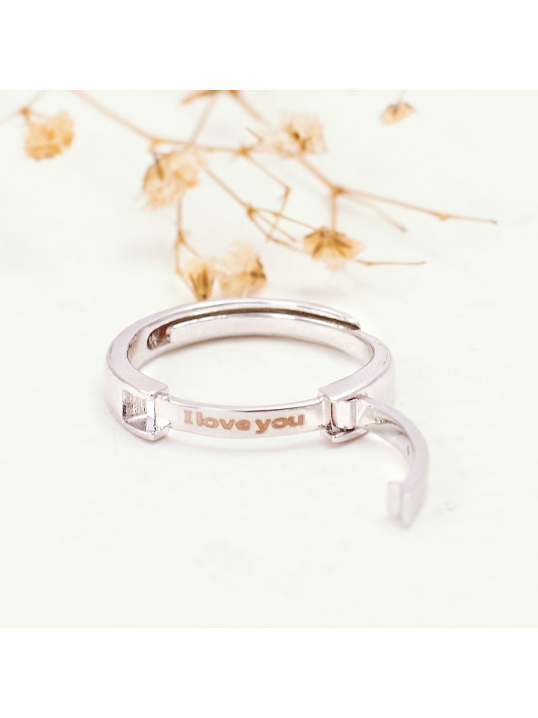 SALTY ILY Set Of 2 Coded Couple Stylish Adjustable Finger Ring