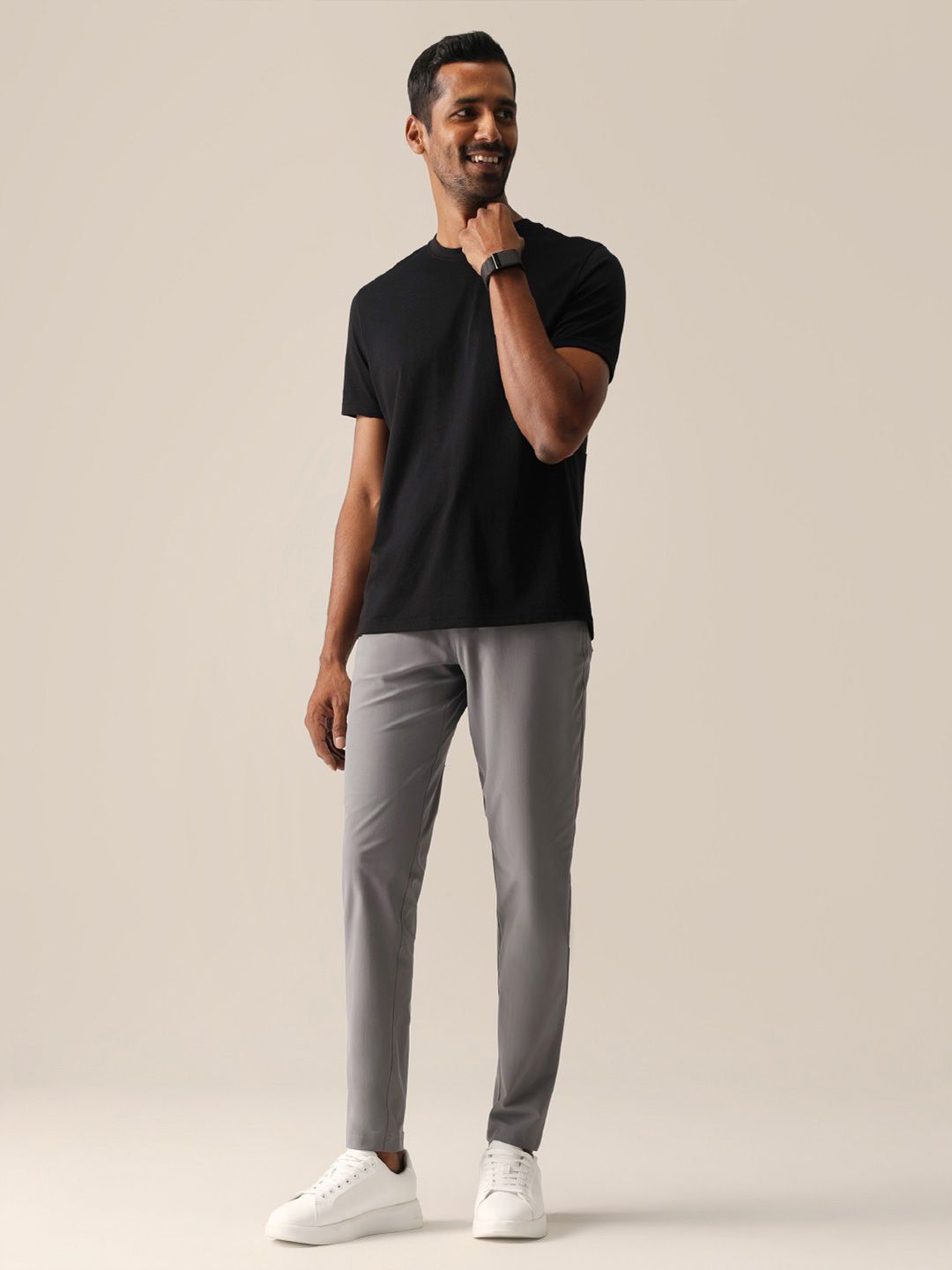 Men's Grey Solid Regular Fit The Legendary Pants