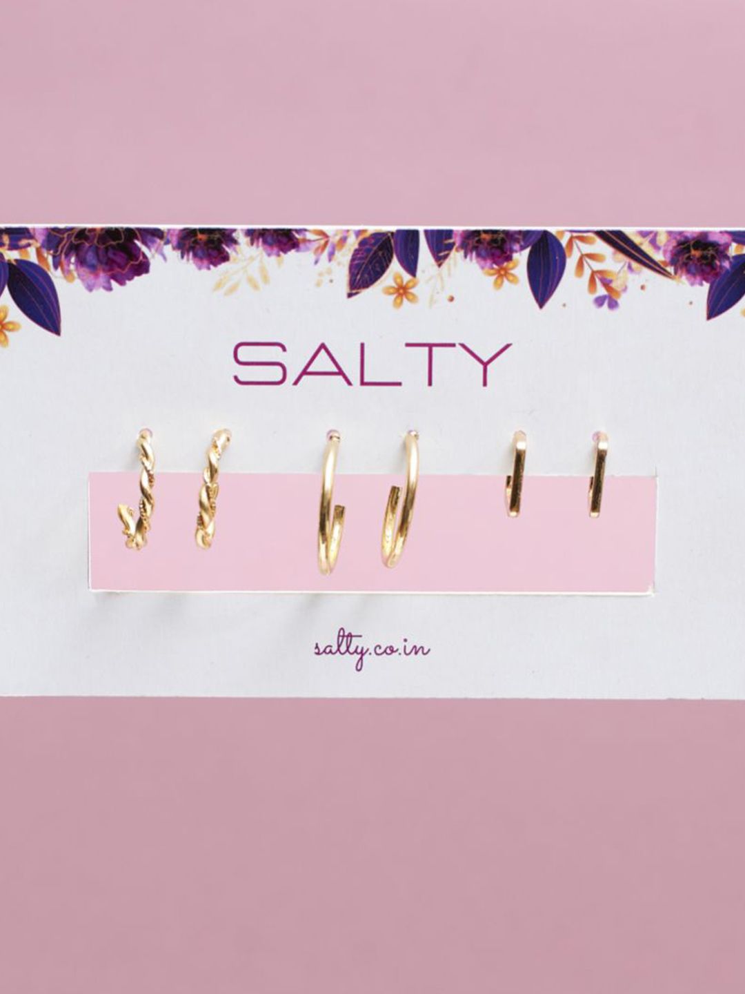 SALTY Set Of 10 Stud & Hoops Earrings