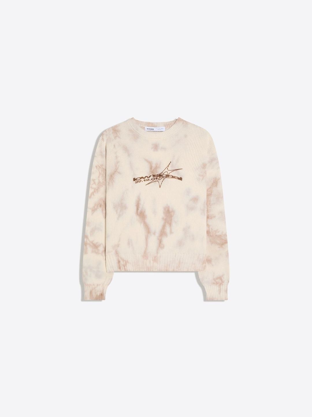 Printed round neck jumper