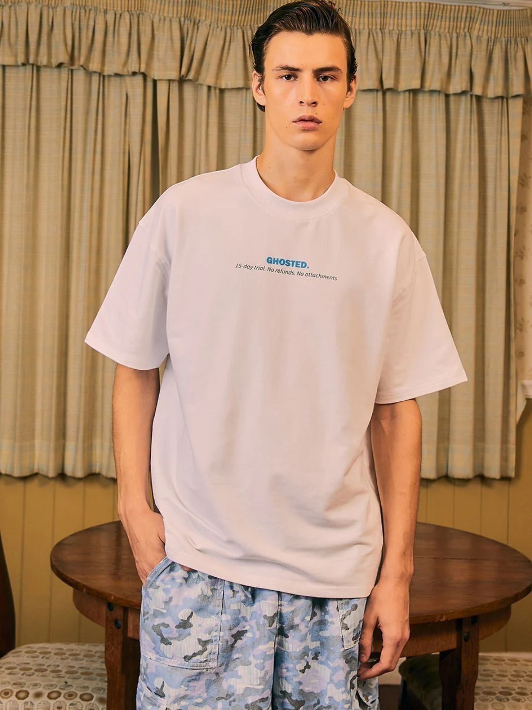 Men's Oversized Typography Printed T-shirt