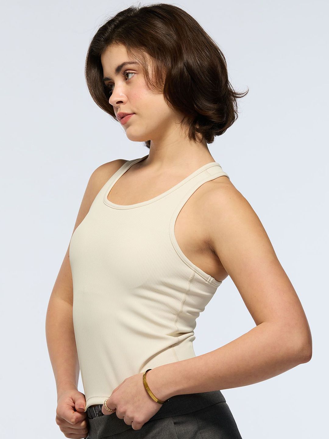 Ivory Crop Tank Us Later Top