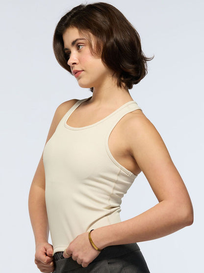 Ivory Crop Tank Us Later Top