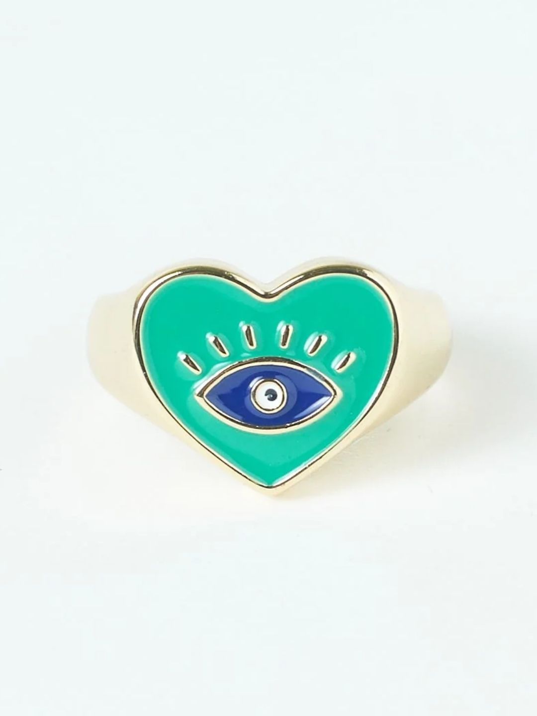 SALTY Pack of 2 Women Bella Evil Eye Love Ring`