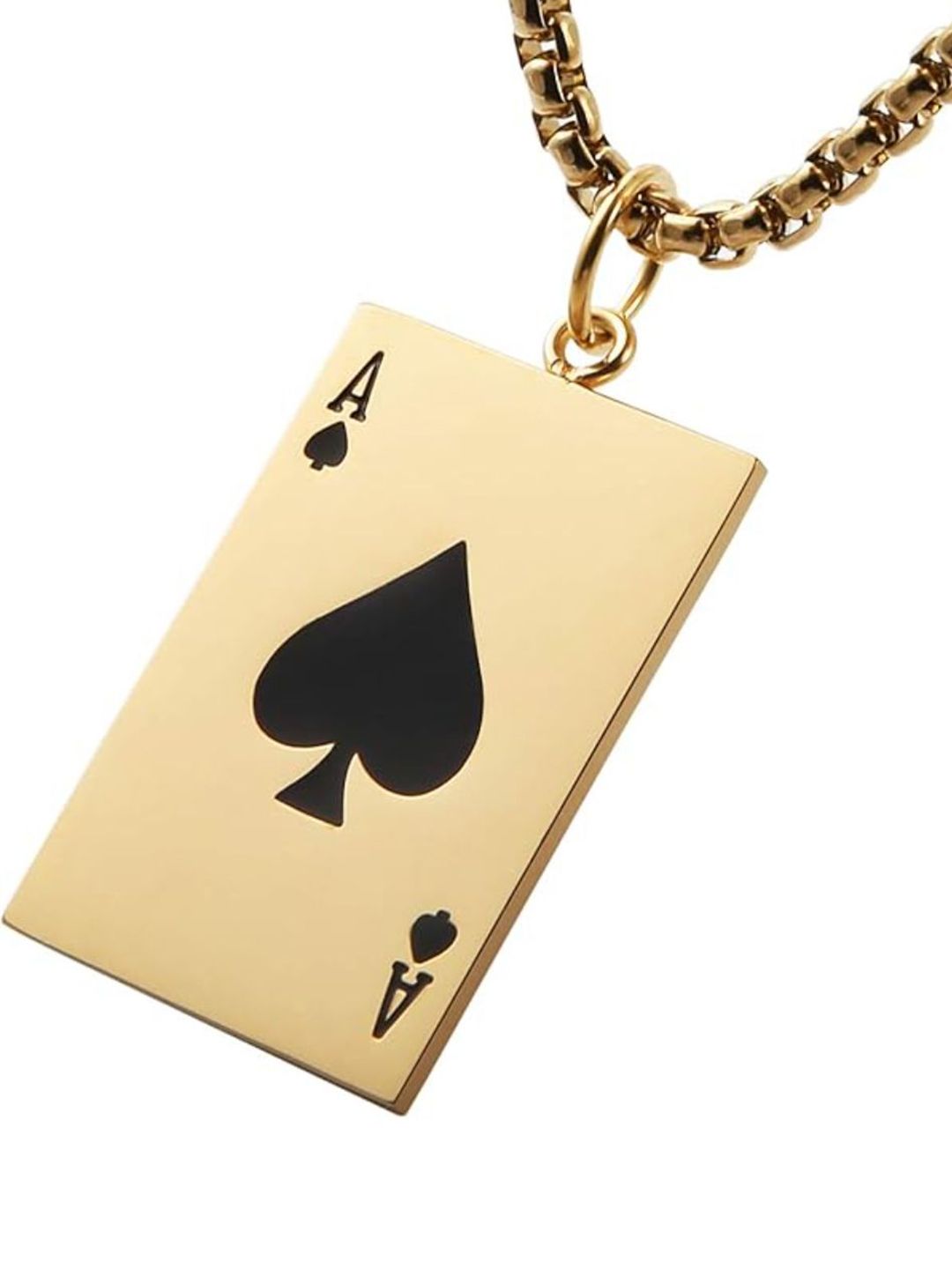 SALTY Men Square Royal Flush Pendants with Chains