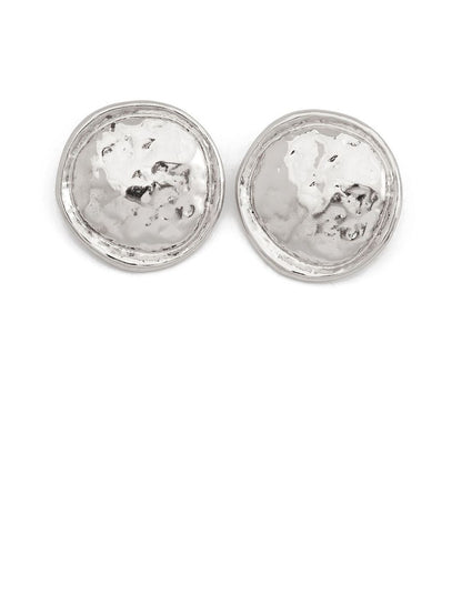 Silver-Plated Circular Shape Studs