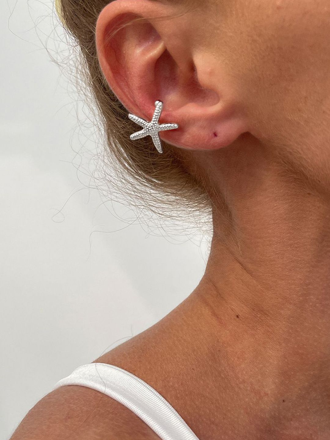 Silver-Plated Star Shaped Studs