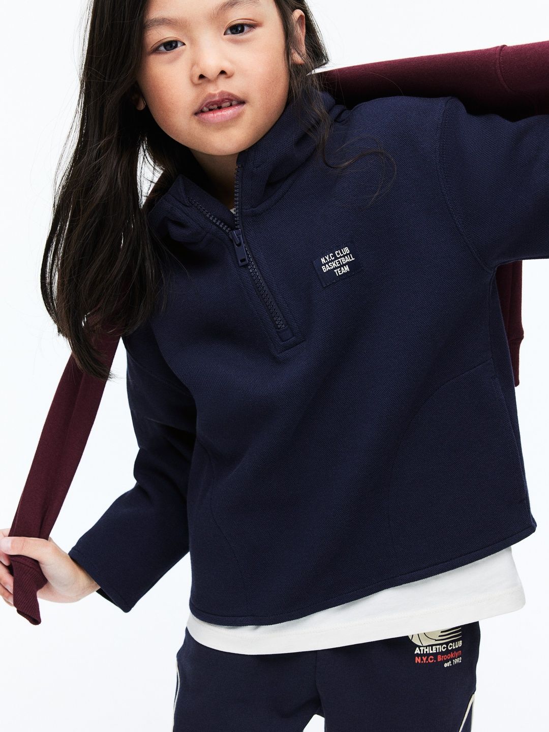 Zip-Top Piqu Hoodie