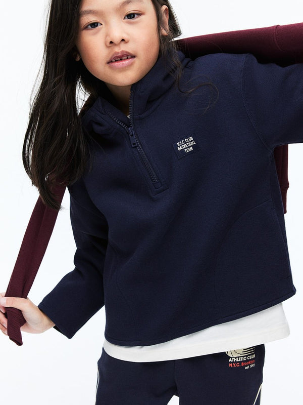 Zip-Top Piqu Hoodie