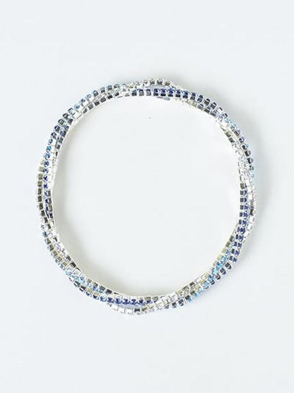 SALTY Women Artificial Stones Studded Elasticated Bracelet