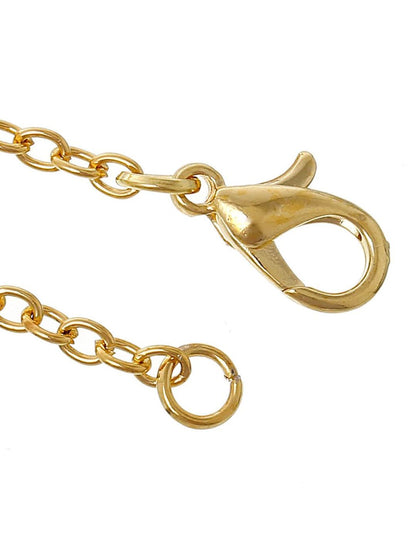 SALTY SALTY Gold & White Sign of the Stars Zodiac Aquarius Pendant With Chain