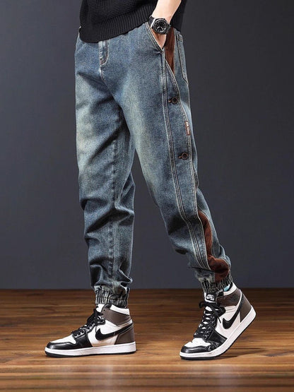 Men Jogger Fit Mid-Rise Light Fade Non Stretchable Jeans