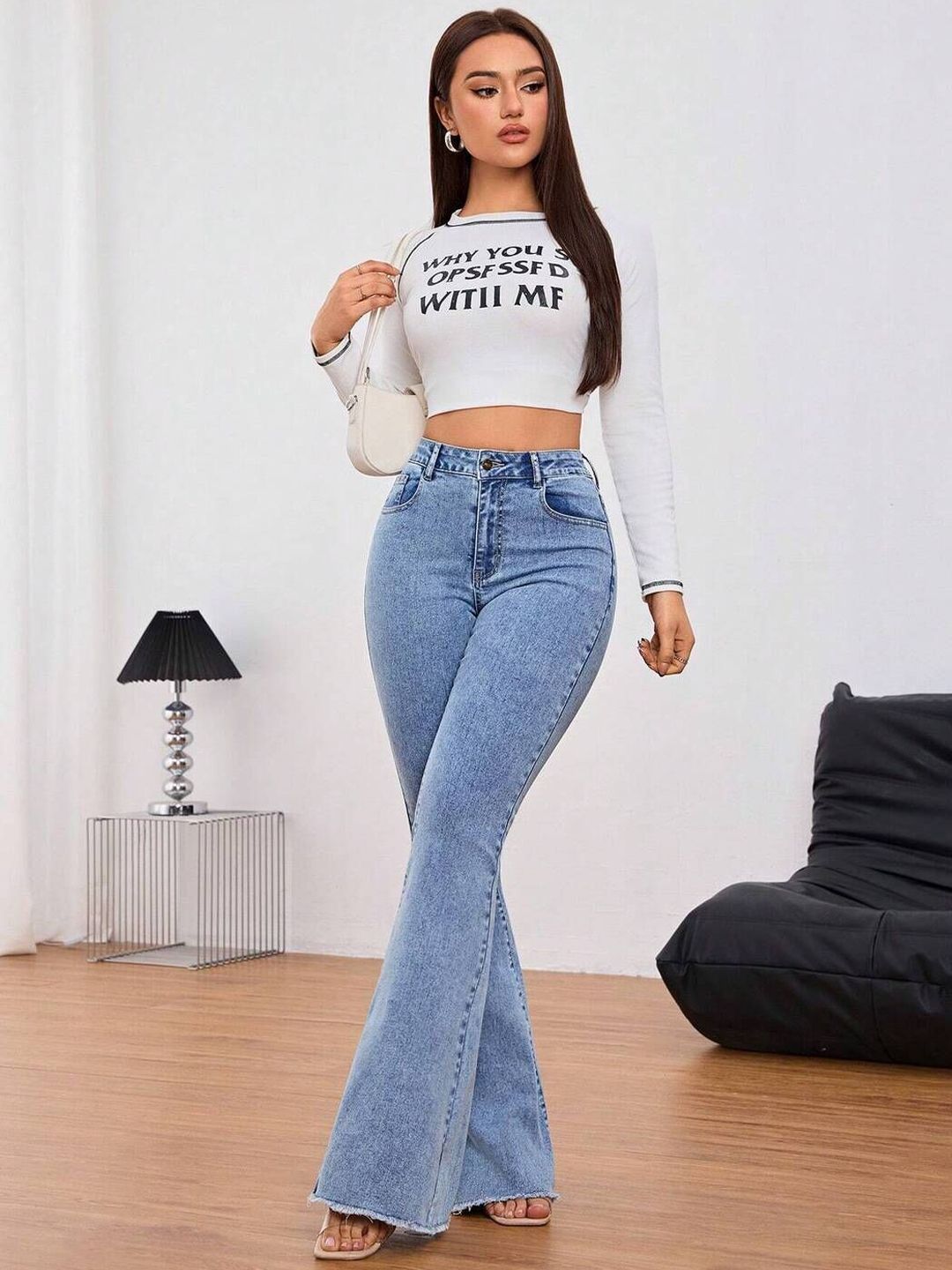 Women Bootilicious Bootcut High-Rise Stretchable Cotton Jeans