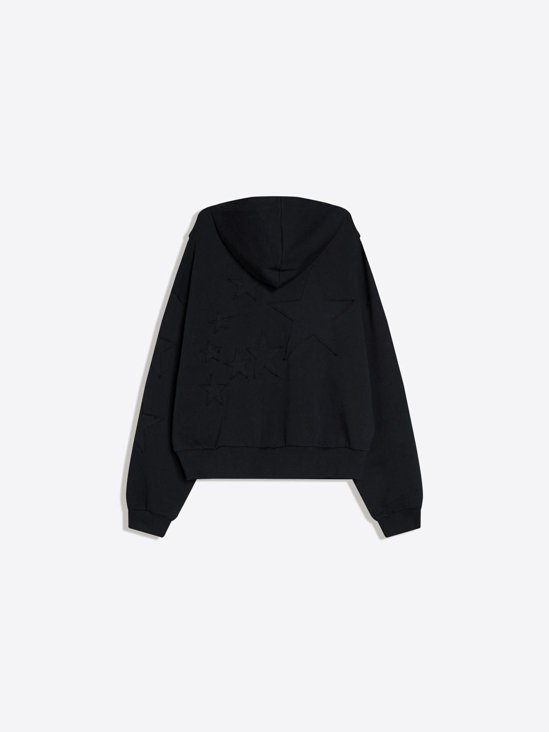 Embroidered zip-up hoody hoody hoodie