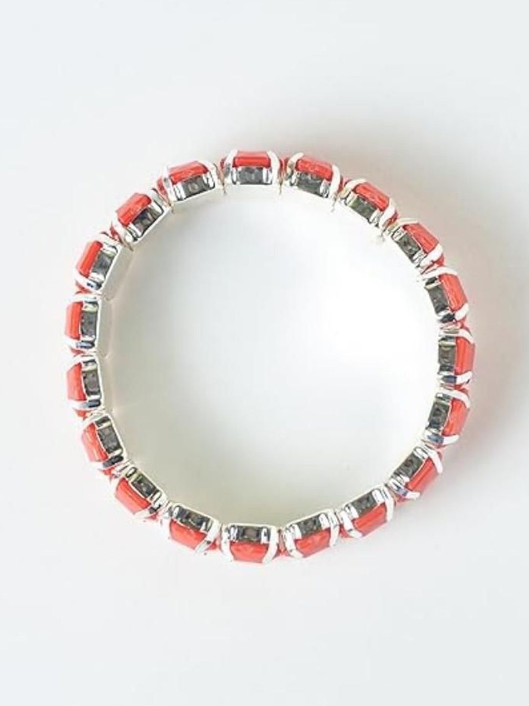 SALTY Women Stainless Steel Artificial Stones Studded Wraparound Bracelet