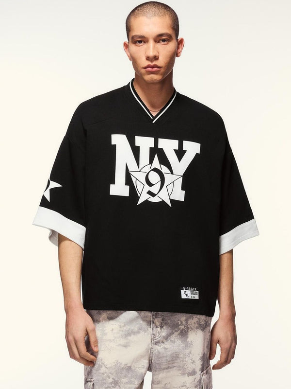 Short sleeve sport print T-shirt