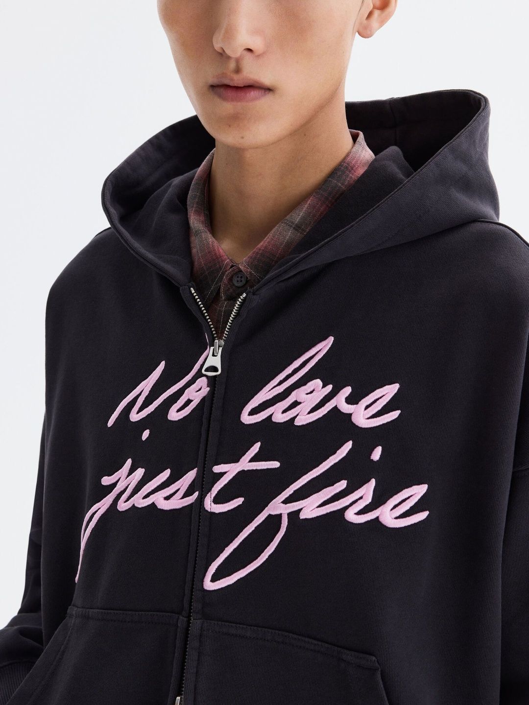 Oversized Fit Zip-Through Hoodie