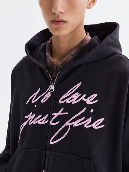 Oversized Fit Zip-Through Hoodie
