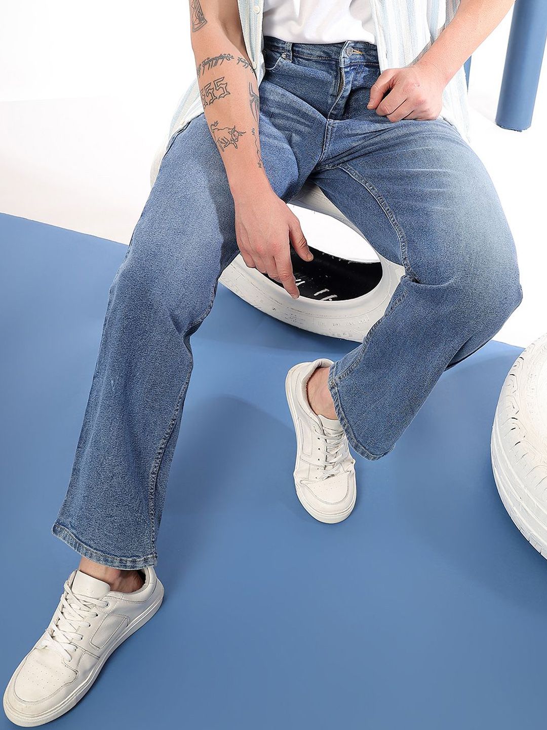 Men Comfort Regular Fit Mid-Rise Stretchable Jeans