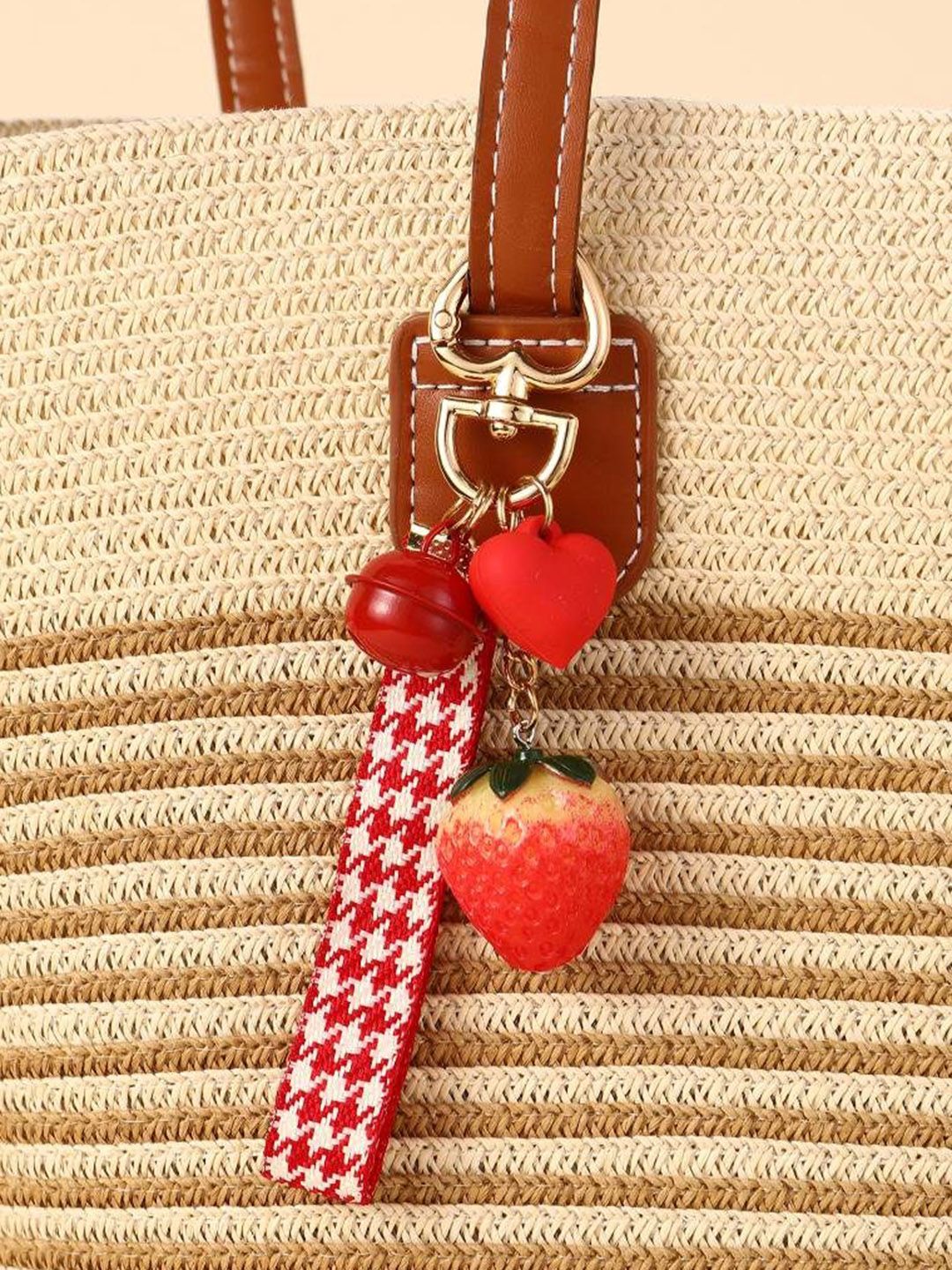 SALTY Hearts & Starwberry Purse Charm