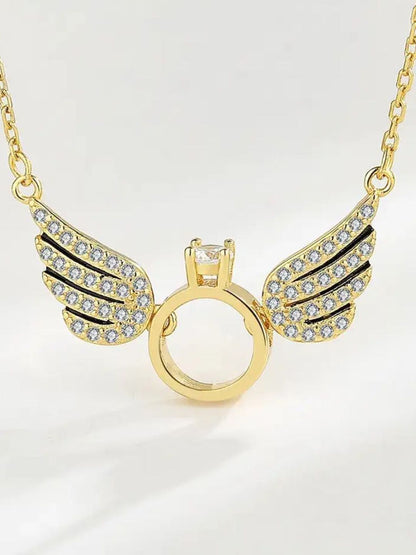 SALTY Pack of 2 Women Angel Wings Necklace - Gold