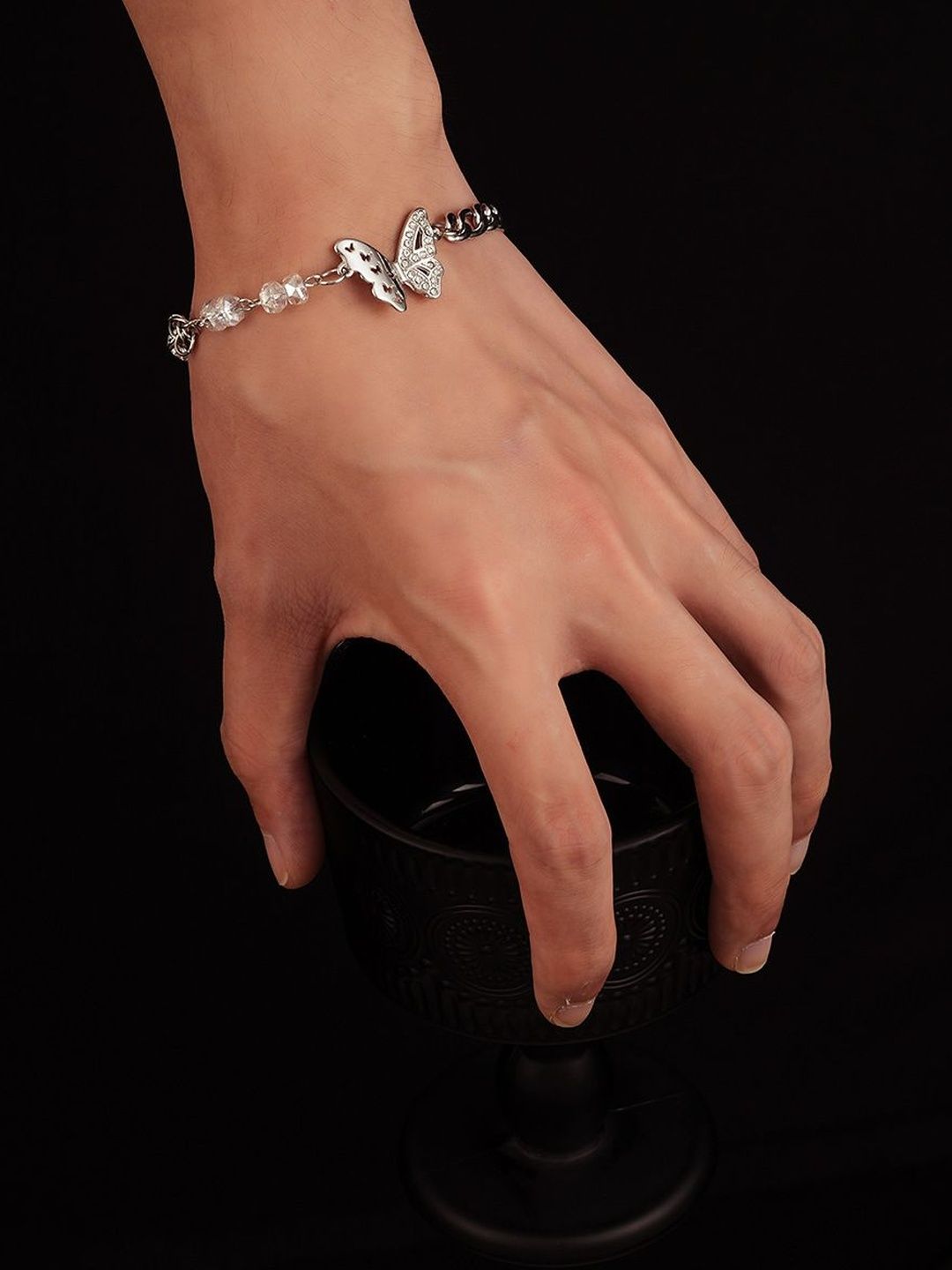 Men Silver-Plated Link Bracelet