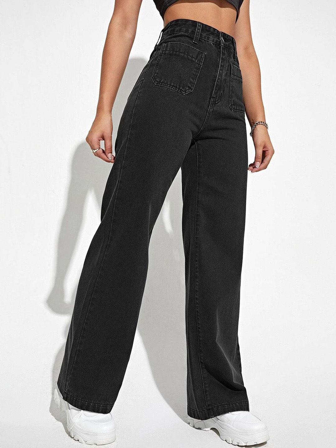Women Straight Fit High-Rise Stretchable Jeans