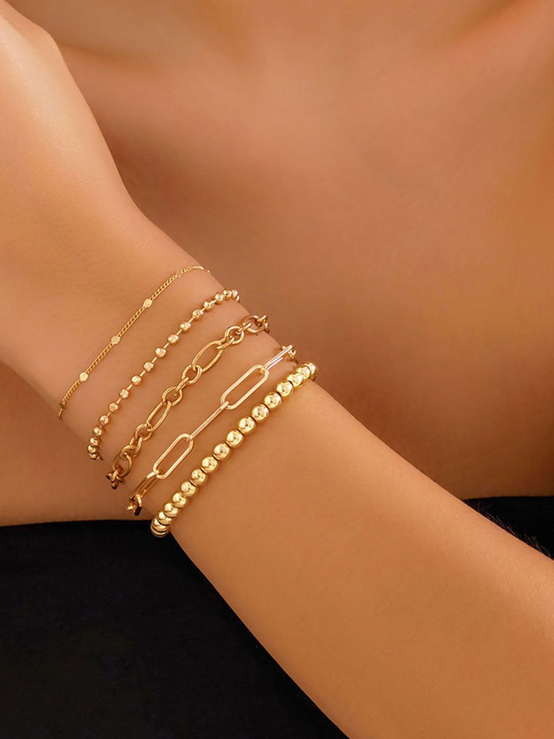 Women 5 Gold-Plated Armlet Bracelet